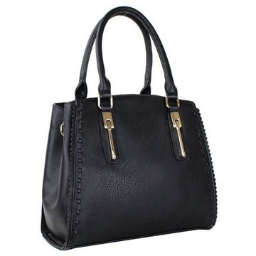 Elegant Fashion Satchel (Black) - Ariya's Apparel and Accessories